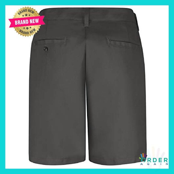 Work Shorts Poly Cotton Blend Twill Feminine Fit Casual Comfortable Durable - Picture 3 of 5